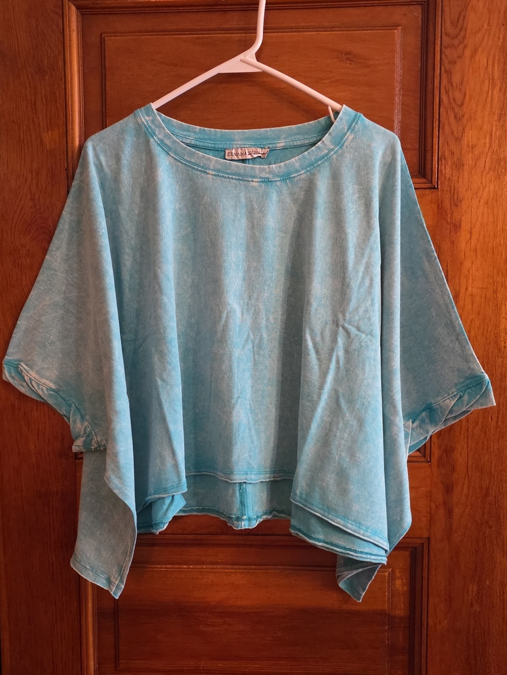 Zenana Drop Shoulder Cropped Batwing Tee OS